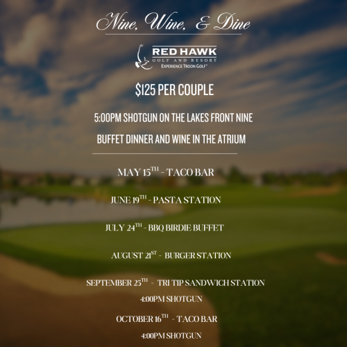 Nine, Wine, and Dine - August 21st